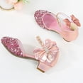 thumbnail image 5 of JSCDRPDWL Size 10 Toddler Girl Sandals Boy Slippers Size 3 Toddler Girls' Low Heeled Rhinestone Bows Princess Dress Shoes-Ideal for Weddings and Parties New Baby Girl Gifts, 5 of 7
