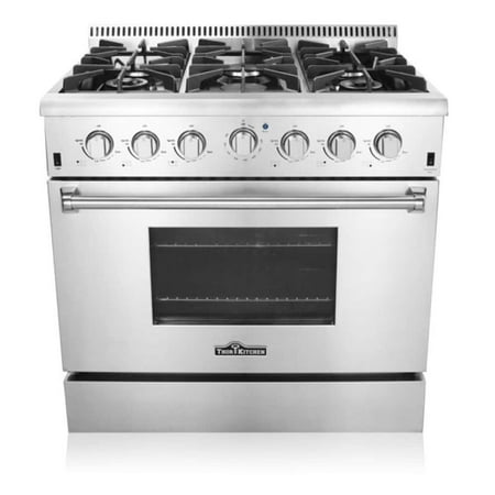 Thor Kitchen  HRG3618U 36-inch 6-burner Professional Style Gas Range - (Best 36 Inch Double Oven Gas Range)