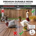 thumbnail image 4 of 13in Cement Porch Goose, Adjustable Large Realistic Waterfowl Sculpture, Tall White Geese Figures for Backyard, Giant Lawn Art Accessories, Classic House Entryway Decorations, Farmhouse Gift, 4 of 7