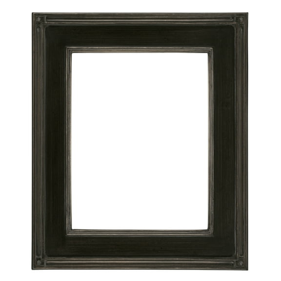 Creative Mark Plein Air Museum Collection De Stijl Open Back Art Frame - 8x10 Black/Silver - Wood Composition Hand-Leafed Museum-Quality Closed-Corner | Does Not Include Glass or Backing