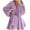 Purple, variant on TJAZFJPA Midi Dresses for Women Formal Women's V Neck Elastic Waist Fashion Design Sense Dress Waistline Solid Color Pleated Skirt Sundresses for Women Bridesmaid Dresses for Women Long