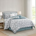 thumbnail image 3 of Nanshing Home 2 Piece Twin Comforter Set, White Blue Botanical Floral Bedding, Soft Microfiber Comforter with Pillow Shams, Lightweight All Season Modern Woodland Bedspread, 3 of 7