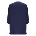 thumbnail image 7 of BXINGOHAI Cardigan for Women 3/4 Sleeve Lightweight Summer Cardigan Loose Beach Cover Up Navy 2XL, 7 of 7