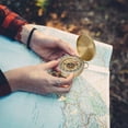 thumbnail image 1 of Retro Style Flip Compass, Compass, Portable For Outdoor Mountaineering, 1 of 8