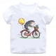 thumbnail image 3 of Lindo erizo dibujos animados animales niños algodón camisetas divertidas bebés niños camiseta divertida verano niños manga corta tops niñas ropa, 3 of 5