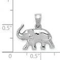 thumbnail image 3 of 14k White Gold 3-Dimensional Polished Finish Elephant Charm Pendant, 3 of 3