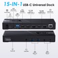 thumbnail image 2 of Estación de acoplamiento WAVLINK USB C para triple monitor con carga de 100 W, 2 of 9