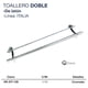 thumbnail image 3 of Toallero Doble Para Baño Latón Cromado Modelo Italia, 3 of 4