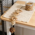 thumbnail image 4 of Natural Wooden Parrot Swing With Chewable Beads And For Small Medium Birds Play Gym Activity, 4 of 5