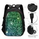 thumbnail image 3 of Fotbe Green Disco Lights Mochila con Estampado y Puerto USB para Hombre y Mujer, Mochila Antirrobo, Mochila de Viaje, Mochila Escolar, Mochila Universitaria, 3 of 7