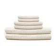 thumbnail image 5 of Lintex Linens Textured 6-piece Combed Cotton Bath Towel Set Taupe, 5 of 5