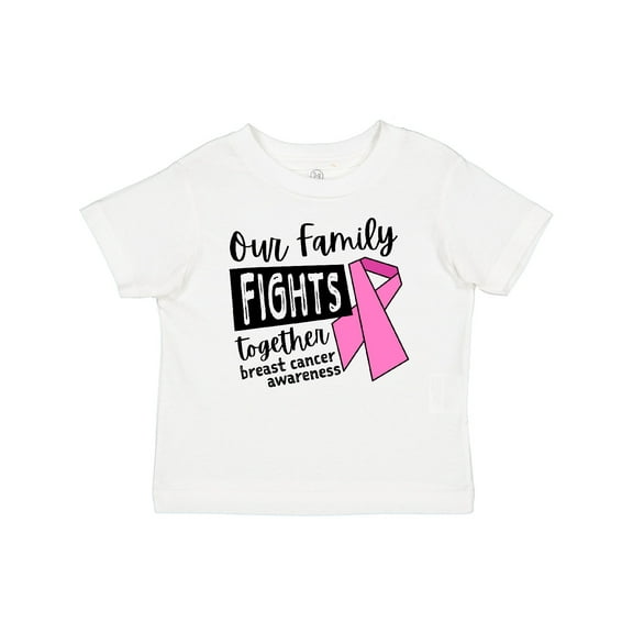 Inktastic Our Family Fights Together Breast Cancer Awareness Boys or Girls Baby T-Shirt