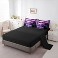 thumbnail image 5 of Homewish Boys Girls Purple Lightning Twin Bedding Sets 7-Piece,Abstract Gradient Bedding Comforter Set Microfiber,Natural Disaster Breathable Sheet Sets,Microfiber Bedroom Decor,Reversible, 5 of 8