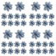 thumbnail image 1 of 4uds. 10 Uds. De cabezas de flores en polvo con purpurina de 15cm para decoración de árbol de Navidad (azul claro), 1 of 2