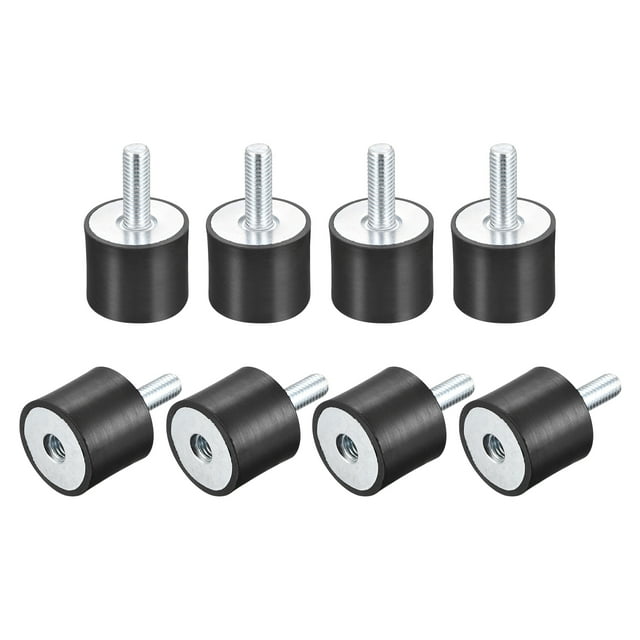 Unique Bargains Rubber Mounts 8 Pack M8 Male/Female Vibration Isolator Shock Absorber D30mmxH25mm
