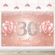 thumbnail image 1 of Fondo De Pancarta De Feliz Cumpleaños Número 30, Suministros De Decoración Para Fiesta De 30 Cumpleaños Para Mujeres O Hombres, Oro Rosa, 4 X 6 Pies, 1 of 5