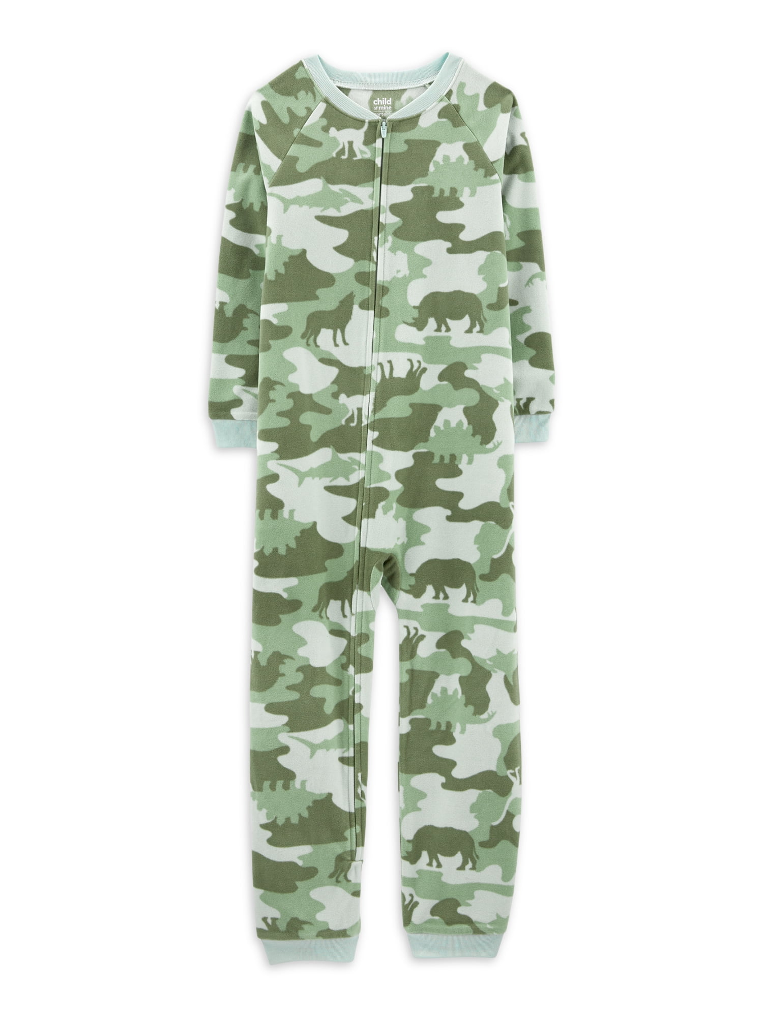 Carter's Child of Mine Boys Long Sleeve Zip Front Footed Onesie Pajama Sleeper, 4-8