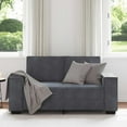 thumbnail image 6 of vidaXL 2-Seater Sofa Dark Gray 47.2" Velvet, 6 of 8
