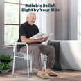 thumbnail image 3 of Naipo 3-in-1 Medical Bedside Commode for Seniors, Portable Toilet Raised Seat, Commode Potty Chair with 7.5 QT Bucket, Steel Frame 300 lb. Weight Capacity, 3 of 12