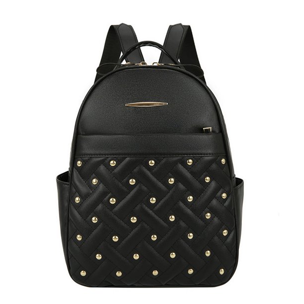 Mochila de cuero sintético con tendencia de moda, estilo occidental, ligera, sencilla y casual, para mujer