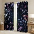 thumbnail image 2 of jejeloiu Rustic Plant Leaves Black Out Curtains,Modern Aesthetic Curtains Pack of 2 (42x63 Each),Purple Pink Deepblue Bedroom Curtains For Men Women,Super Cozy Room Decor, 2 of 6