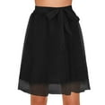 thumbnail image 3 of KHONTS Women's Midi Skirts Elastic High Waiste Polka Dot Casual Flowy Skirts Swing Knee Length Skirts Black L, 3 of 9