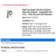 thumbnail image 2 of Right Passenger Side Door Window Glass Run Channel - Compatible with 1973 - 1986 Chevy K20 Suburban 1974 1975 1976 1977 1978 1979 1980 1981 1982 1983 1984 1985, 2 of 2