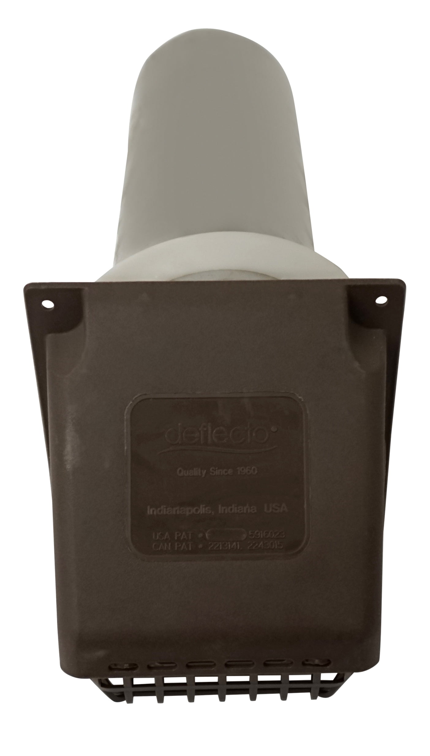 Deflect-O RVHAB4 Weatherproof Brown Aluminum and Plastic Dryer Vent Hood 4 in.