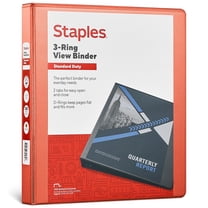 Staples Standard 1" 3-Ring View Binder Orange (26436-CC) 82654