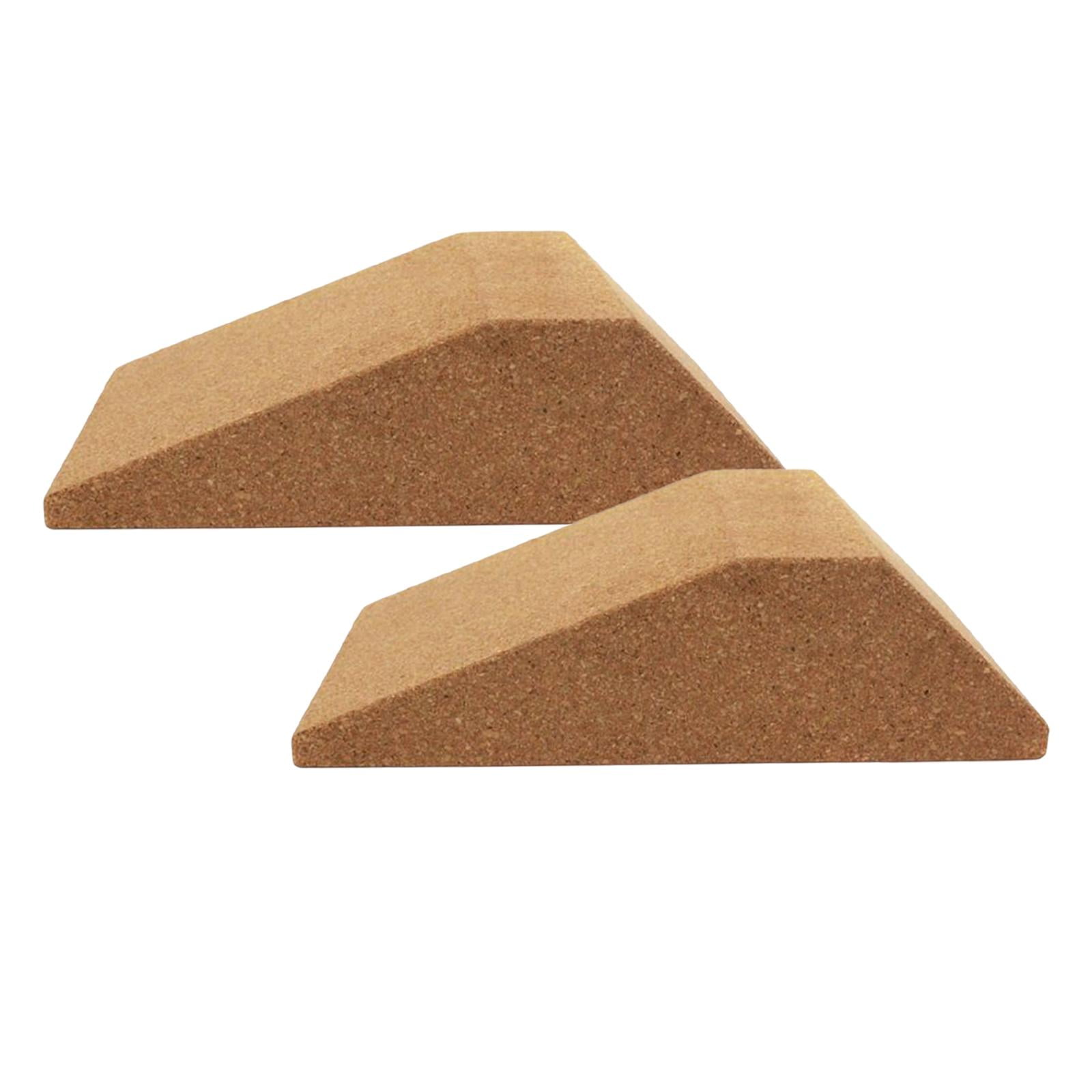 2pcs Cork Squat Wedge Yoga Block Exercise Brick Squat Ramp Workout Home ...