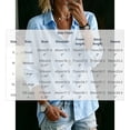 thumbnail image 3 of TEAJOPSUU Women's Trendy Cotton Blend Tops Long Sleeve Collared Button Down Shirts Casual Lace Trim Comfy Blouses A-Blue, 3 of 5