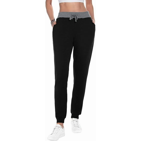 JuneFish Women Joggers Cozy Sweatpants Tapered Active Yoga Lounge Track Pants with Pockets