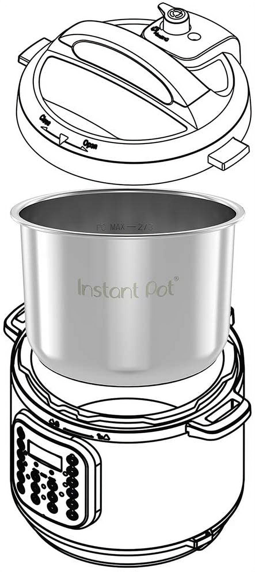 Genuine Inner Pot for Instant Pot 6 Qt Pot for InstaPot Inner Cooking Pot  Stainless Steel (Equivalent to IP-POT-SS304-60) Nonstick Pot for IP-DUO