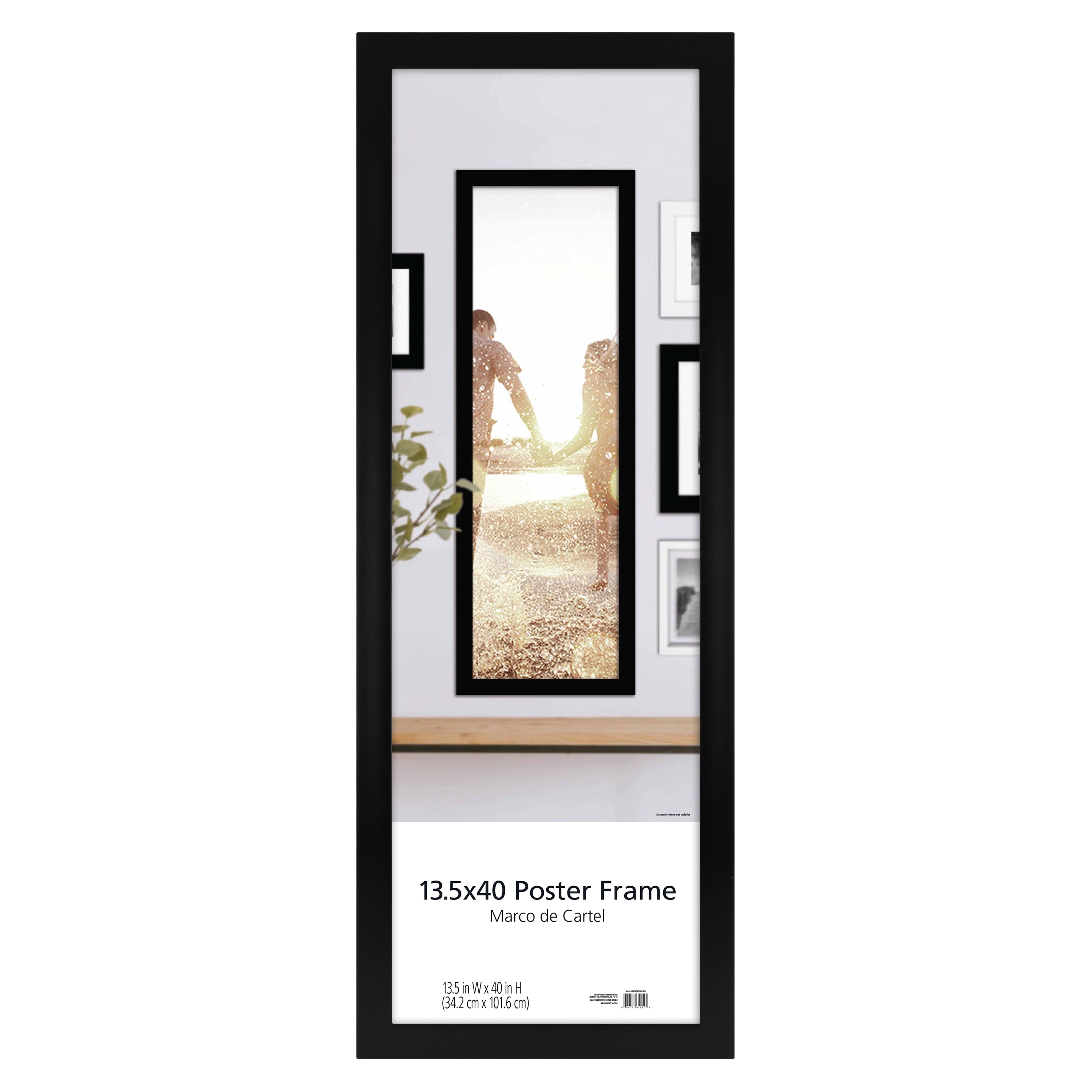 Mainstays 13 5x40 Wide Poster Wall Frame Black Walmart Com