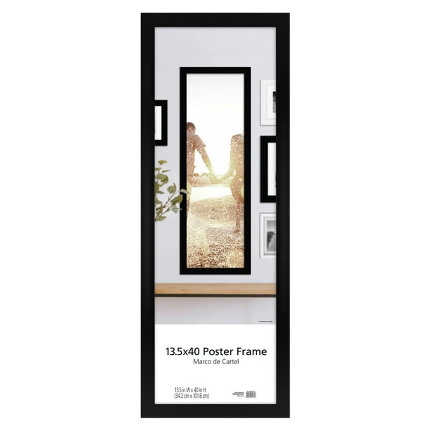 Mainstays 13 5x40 Wide Poster Wall Frame Black Walmart Com