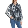 thumbnail image 2 of 3x1 Women's ARLO Oversize Button Up Shibori Tie Dye Denim Shirt, XS NWOT, 2 of 5