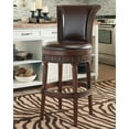 thumbnail image 3 of Ashley North Shore 31" Upholstered Swivel Bar Stool in Dark Brown, 3 of 3