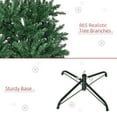 thumbnail image 4 of HomCom Green Unlit Full Slim Noble Fir Hinged Artificial Christmas Tree, with Realistic Plastic Branches including 865 Tips 7', 4 of 9