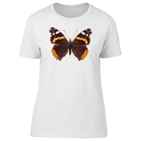 Beautiful Red Admiral Butterfly T-Shirt Women -Image by Shutterstock, Female XX-Large