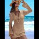 thumbnail image 4 of Traje de Baño de de Punto para Mujer, Vestido de Crochet, para Vacaciones de Verano 2025 Caqui XL, 4 of 9