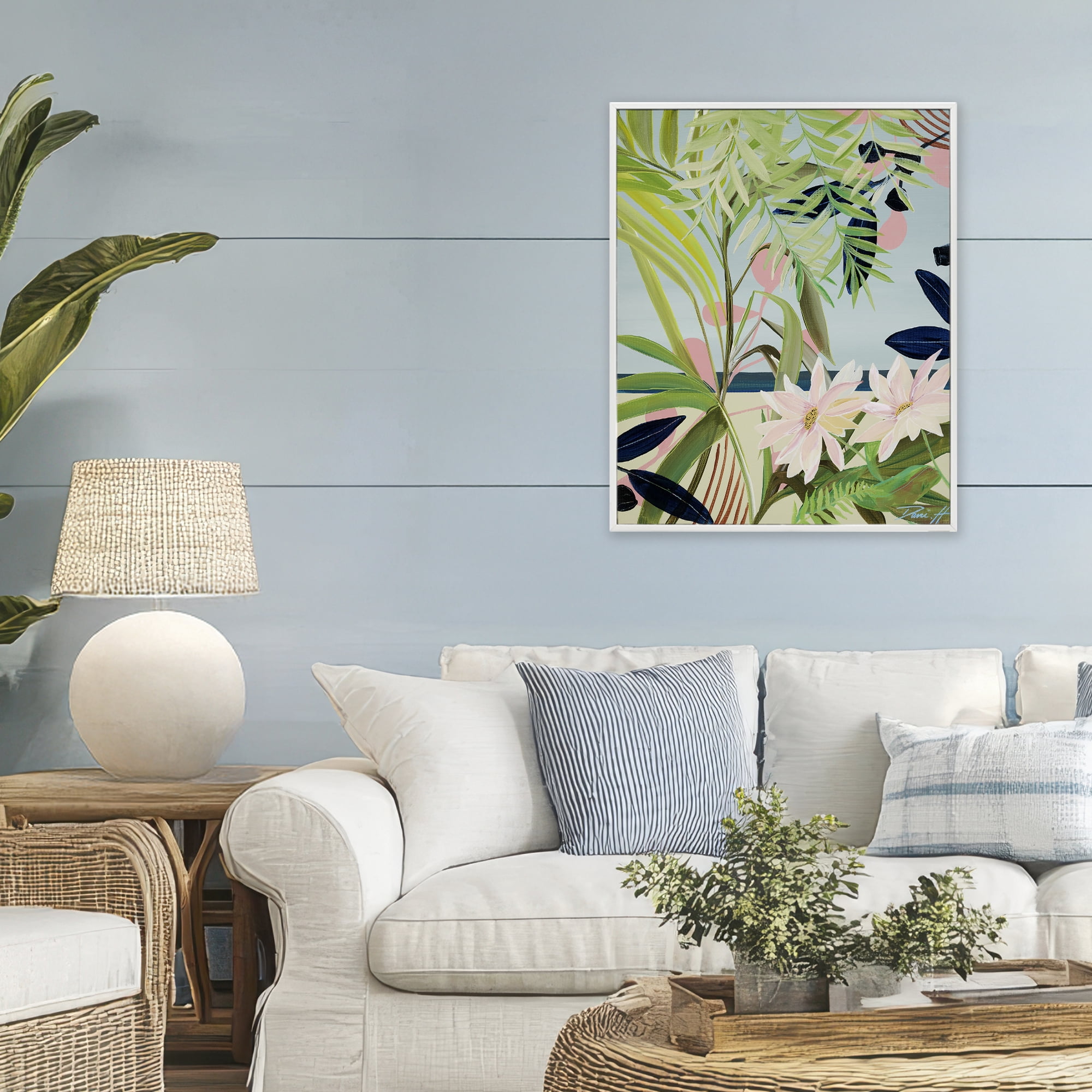 Stupell Industries Discovery of Lush Plants White Framed Giclee Art, design by Dani Heyward