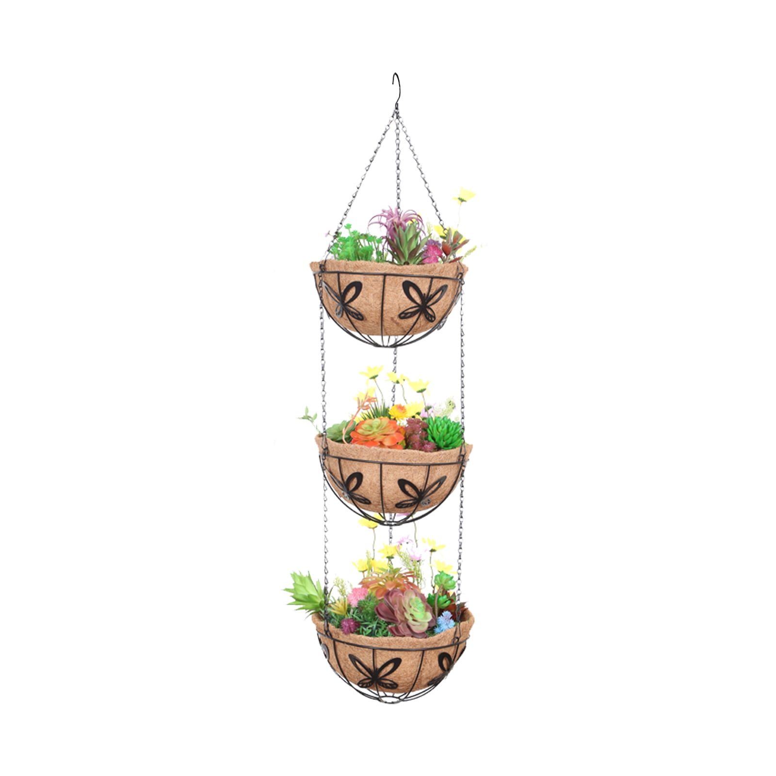 Metal Hanging Planter Steel Wire Hanging Baskets for Coconut Plants