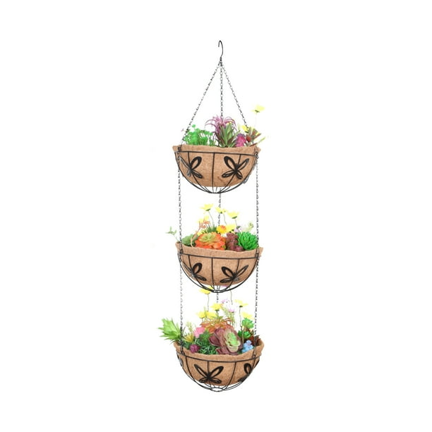 Metal Hanging Planter Steel Wire Hanging Baskets for Coconut Plants