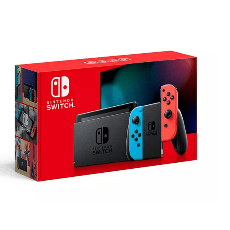 Nintendo Switch Console with Mario Odyssey Game & Red Dual