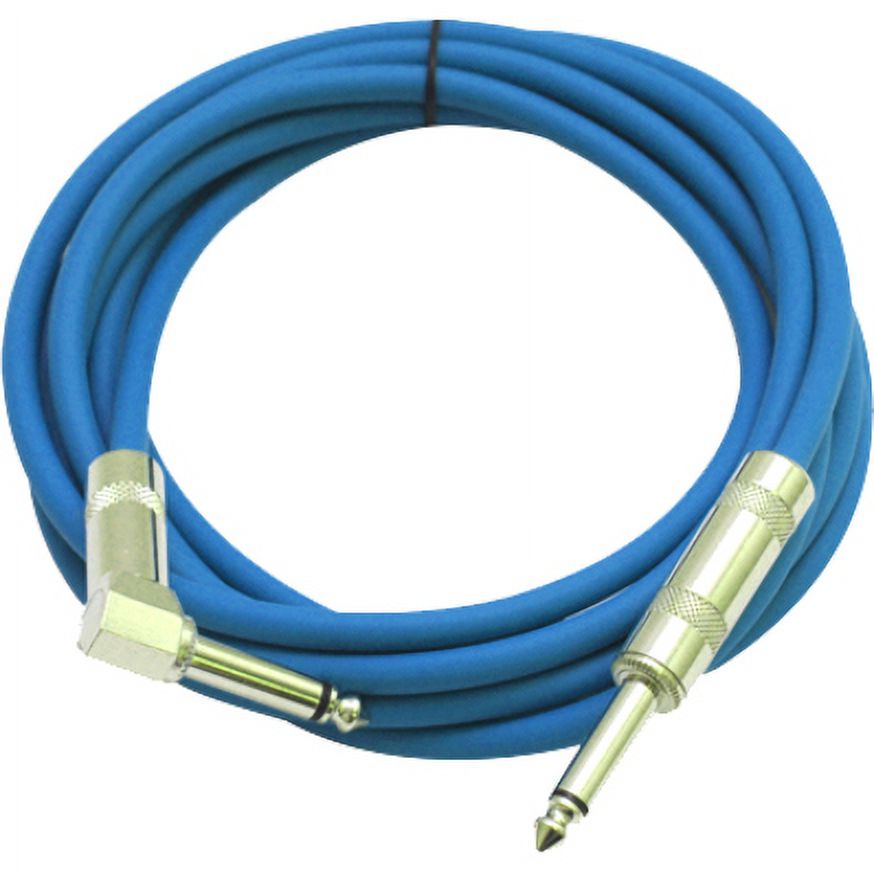 Seismic Audio Right Angle to Straight Guitar Cable 10' (2 Pack)