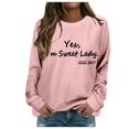 thumbnail image 1 of WEAIXIMIUNG Sweat-Shirt Graphique pour Femmes avec Capuche Automne et Hiver Imprimé Lettre Col Rond Épaule Manches Longues Pull Décontracté (3), 1 of 4