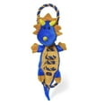 thumbnail image 4 of 21" Multi Sensory Dog Toy Jungle Dragon Durable Tough Rope Handle Three Squeaker (3 Dragons), 4 of 7