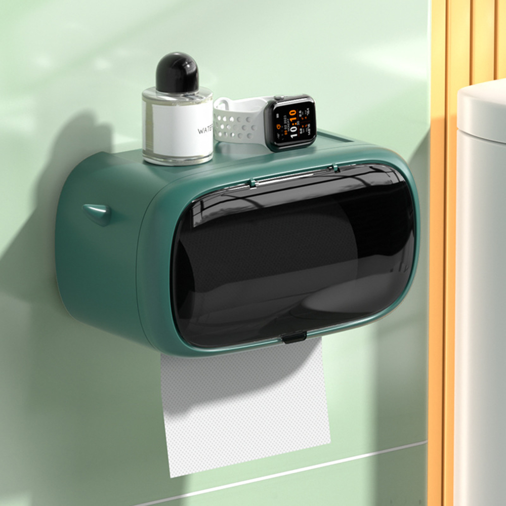 Wall Mounted Bathroom Tissue Box NonSlip Stable Tissue Holders for Office Restaurant Dorms