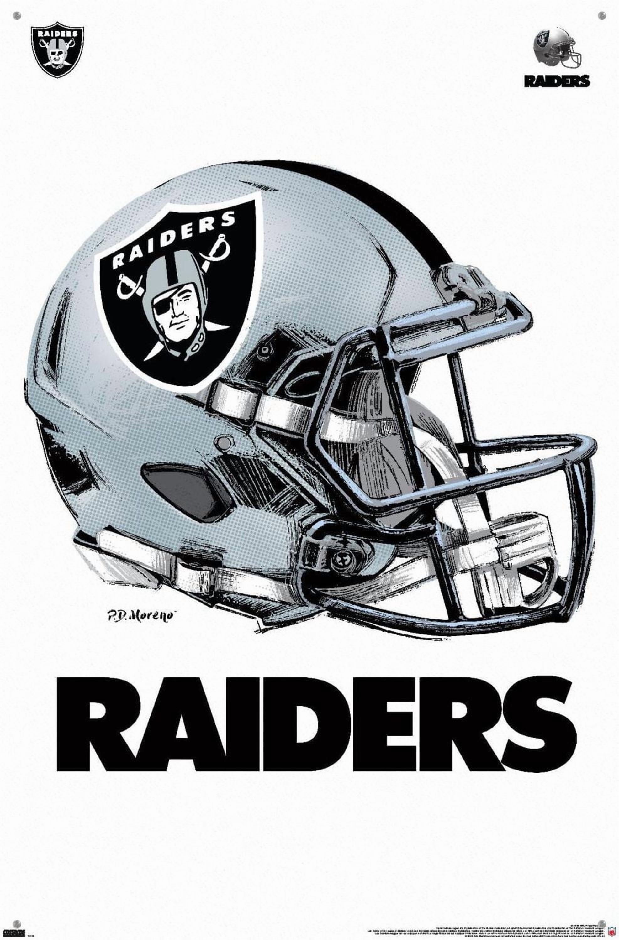 NFL Las Vegas Raiders - Drip Helmet 20 Wall Poster, 22.375" x 34" Framed