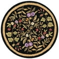thumbnail image 6 of SAFAVIEH Chelsea Dania Floral Wool Area Rug, Black, 4' x 4' Round, 6 of 10